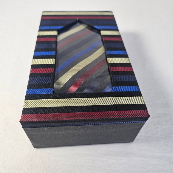 Swallow Fight Men's Tie Set W Cuff Links And Pocket Square New In Box Gift Set - Picture 9 of 10